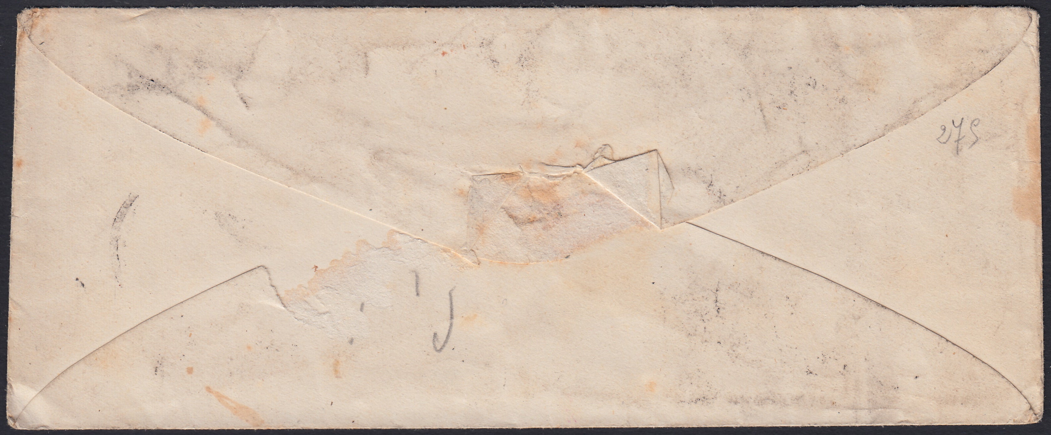 BA26_170 - 1862 - IV emissione c. 40 carminio tiratura 1860 isolato su lettera da Firenze per Parigi 5/7/62 (16Ca)