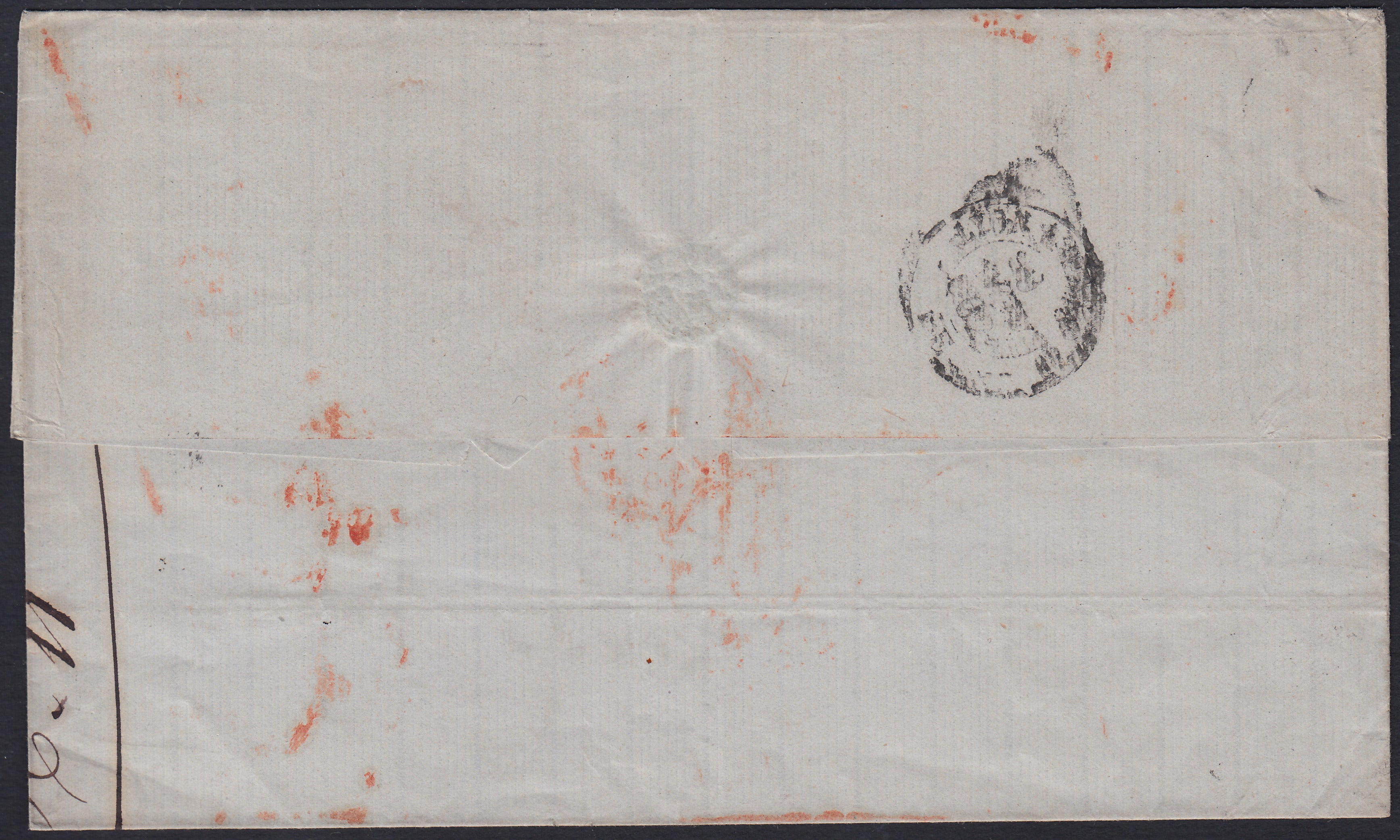 BA26_173 - 1863 - Lettera spedita da Susa per Parigi 8/1/62 affrancata con c. 40 rosa carminio (16E)