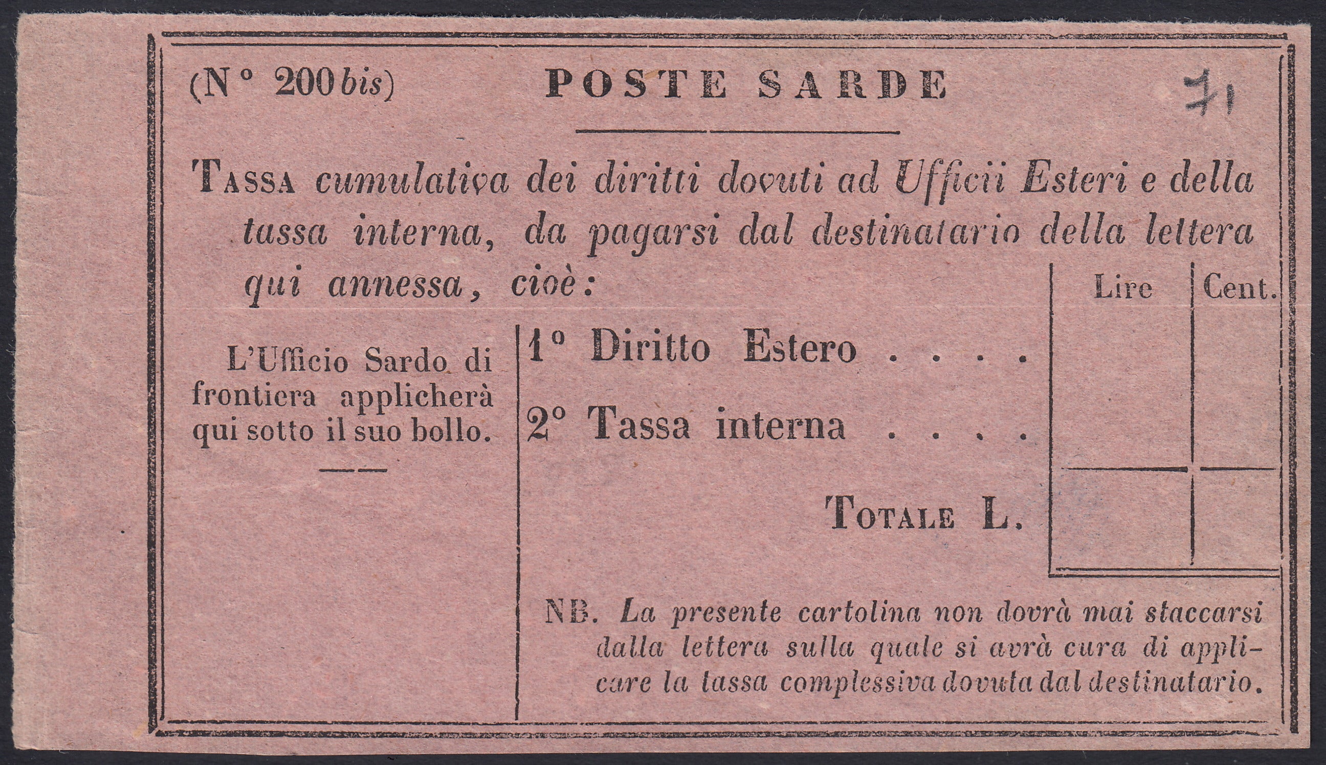 BA26_226 - 1859 - Segnatasse con NB in basso su tre righe nuovo (4).