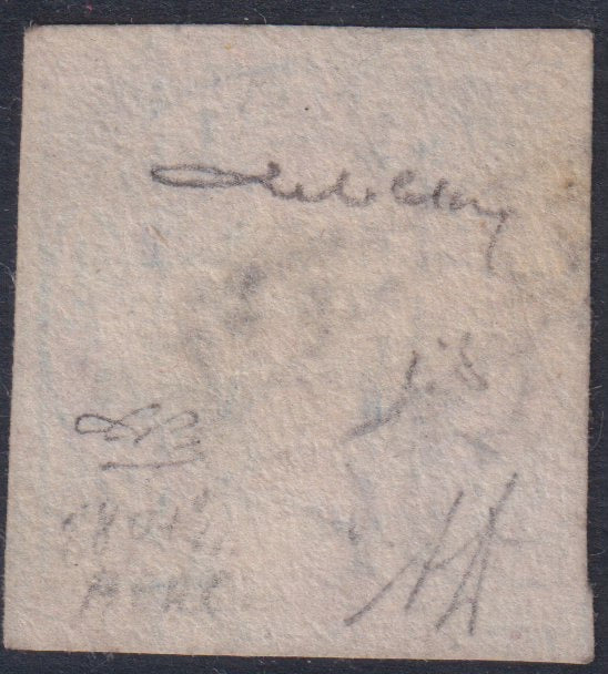 1860 - 1/2 tornese azul oscuro llamado "Croce di Savoia" utilizado en el periódico IL PAESE del 1/1/1861 (16b)