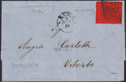 BA26_310 - 1869 - III emissione c. 10 arancio vermiglio con otto filetti di separazione su lettera da Roma per Viterbo, 9/9/69 (26da)