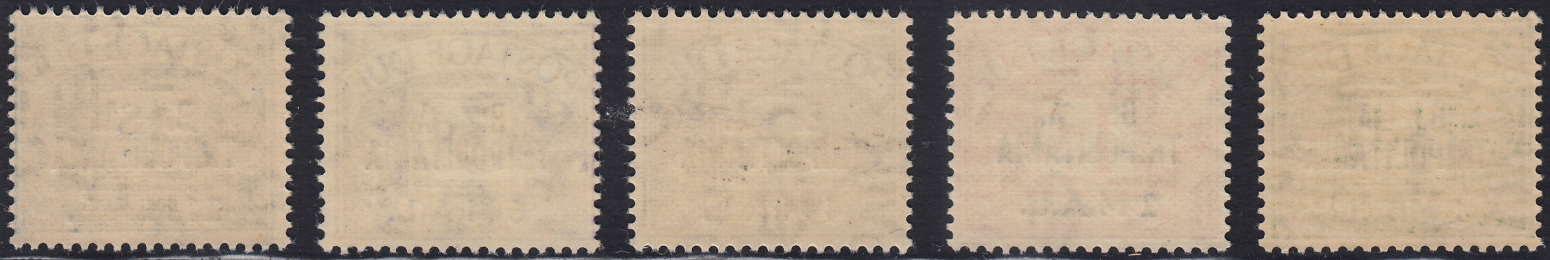 BO24_53 1950 - Überdruckte britische Steuermarken B. A. Tripolitanien, postfrisch mit Originalgummi (6/10)