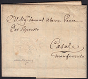 BA26_3 - 1820 - Cavallini, emissione definitiva c. 25 a secco (senza piega) su lettera da Chieri per Casale 4/10/22 (5)