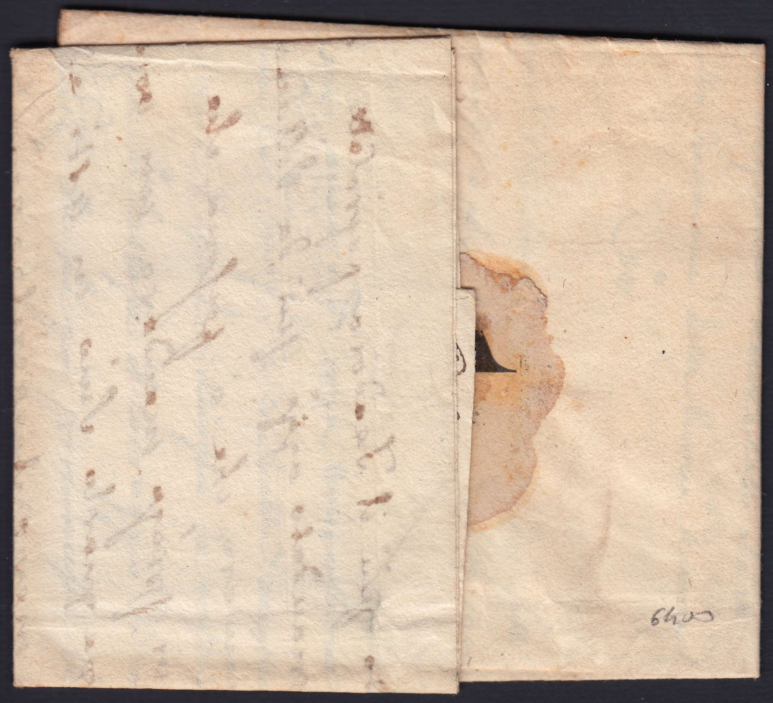 BA26_3 - 1820 - Cavallini, emissione definitiva c. 25 a secco (senza piega) su lettera da Chieri per Casale 4/10/22 (5)