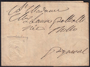 BA26_4 - 1820 - Cavallini, emissione definitiva c. 15 a secco (senza piega) su lettera diretta a Vignale nel 1823 (4)