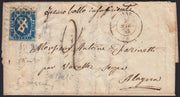 BA26_6 - 1853 - I emissione c. 20 azzurro su lettera spedita da Novara per Alagna 7/3/53 (2)