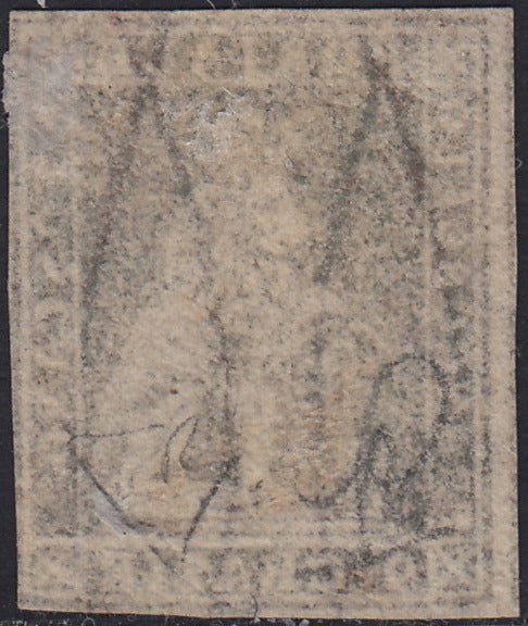 BA26_72 - 1859 - Leone di Marzocco, 9 crazie bruno lillaceo su carta bianca e fiigrana linee ondulate usato (16)