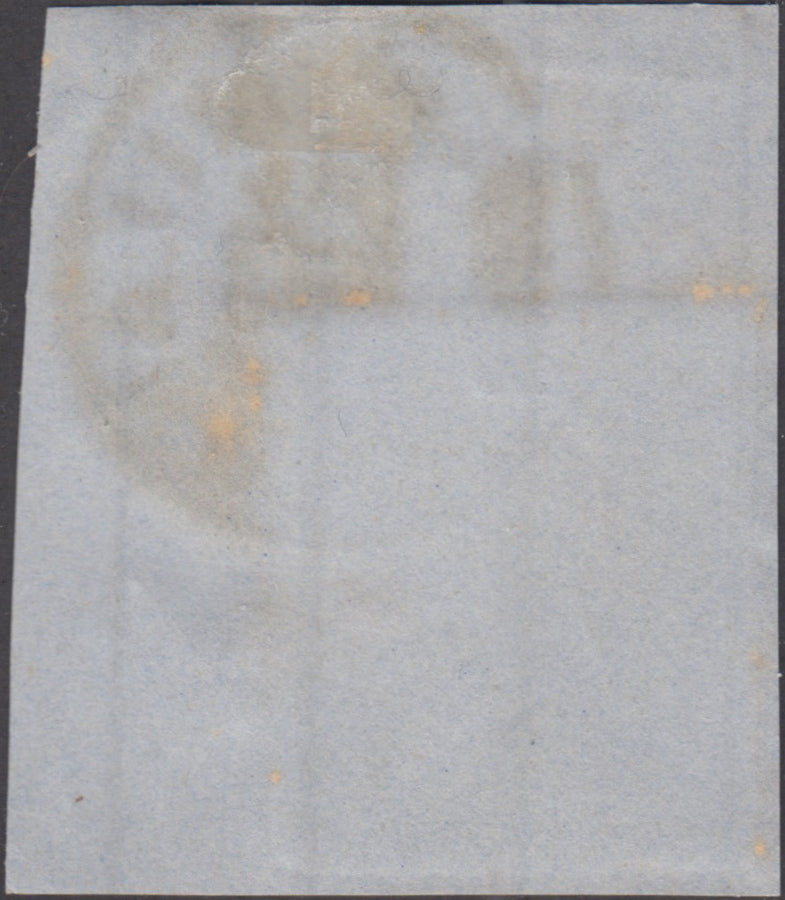 BM20_221 - 1861 - IV emissione c. 20 celeste grigiastro II tavola usato MILANO  con sbarra sotto il mese e senza anno (15Db, p.ti R1)