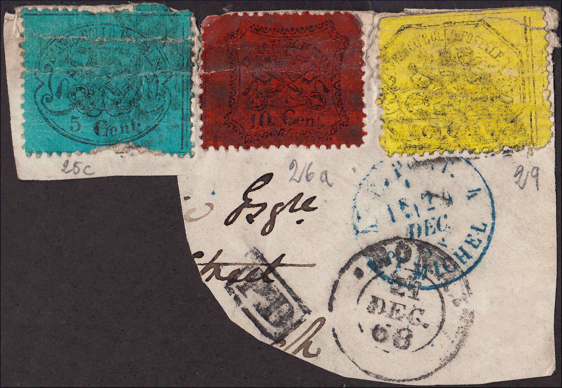 1859 - 1 brown gray baj used with grid cancellation (2)