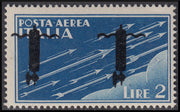RSI Overprint essays, Posta Aerea L. 2 light blue with double overprint inverted band in black (P15Aa)
