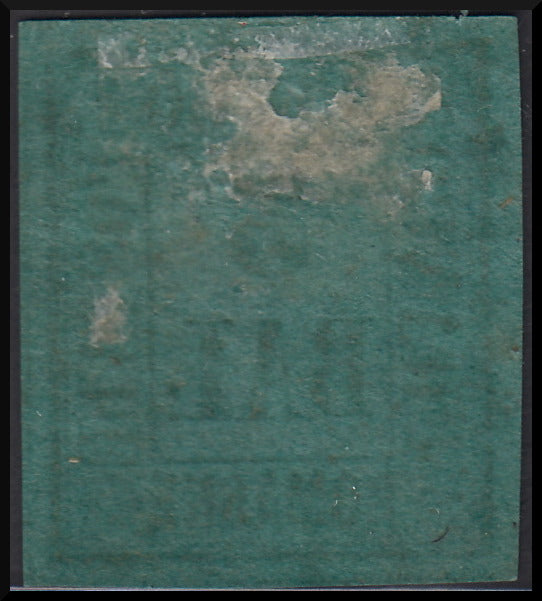 BO22_80 - 1859 - Cifra in un rettangolo 3 baj verde scuro nuovo con gomma originale (4)