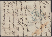 BO24_14 - 1821 - Cavallini, emissione provvisoria c. 50 azzurro all'interno di documento spedito da Torino per Carmagnola 30/3/1821 (3)