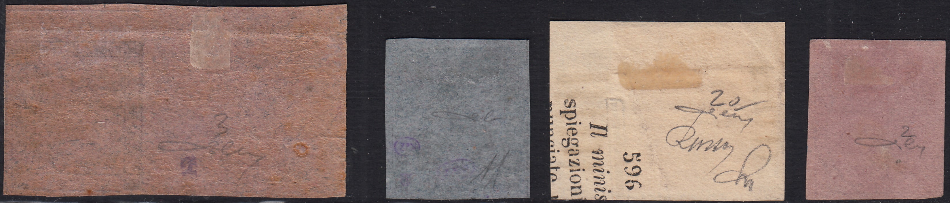 1852 - Duchy of Modena issue with dot after the figure, c. 10 new pink rubber intact (9)