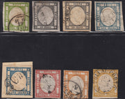 1860 - 1/2 dark blue tornese called "Croce di Savoia" used in the IL PAESE newspaper of 1/1/1861 (16b)