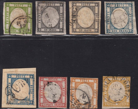 1860 - 1/2 dark blue tornese called "Croce di Savoia" used in the IL PAESE newspaper of 1/1/1861 (16b)