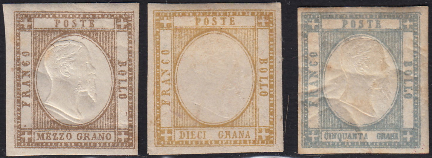 1860 - 1/2 dark blue tornese called "Croce di Savoia" used in the IL PAESE newspaper of 1/1/1861 (16b)