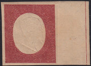 BO2510_13 - 1854 - Emissione Non Emessa, c. 40 rosso mattone nuovo con gomma originale e con linea di riquadro esterna a destra (12bb)