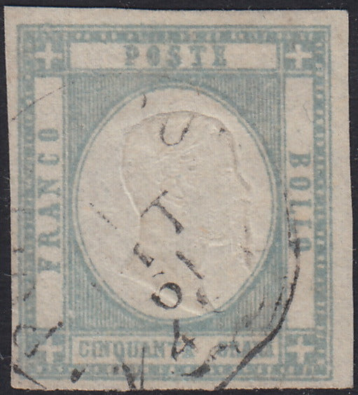 1861 - 1 black grain, copy with triple effigy, new with original rubber (19 AD). Cardillo certificate.