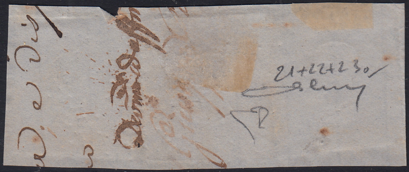 1861 - 1 black grain, copy with triple effigy, new with original rubber (19 AD). Cardillo certificate.