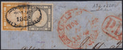PN95 - 1861 - 50 grain gray block of four new copies with beautiful original rubber (24).