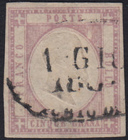 PN95 - 1861 - 50 grain gray block of four new copies with beautiful original rubber (24).