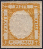 PN95 - 1861 - 50 grain gray block of four new copies with beautiful original rubber (24).