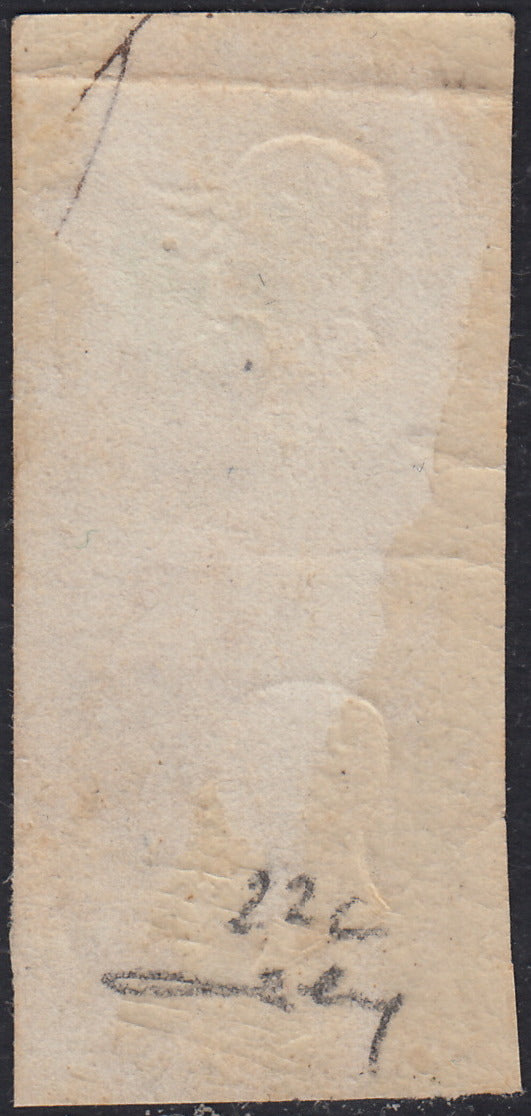 BO2511_67 - 1861 - gr. 10 bistro coppia vertucale usata con annullo a svolazzo (22c)