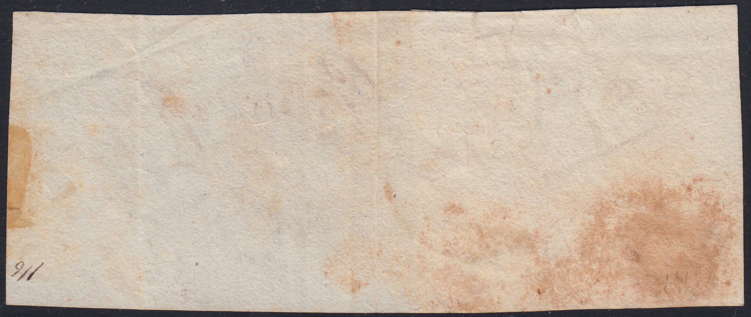 BO2511_6 - 1861 - 1 grana nero grigio blocco di quattro esemplari usato su frammento, difetti ma grande rarità del settore (19a).