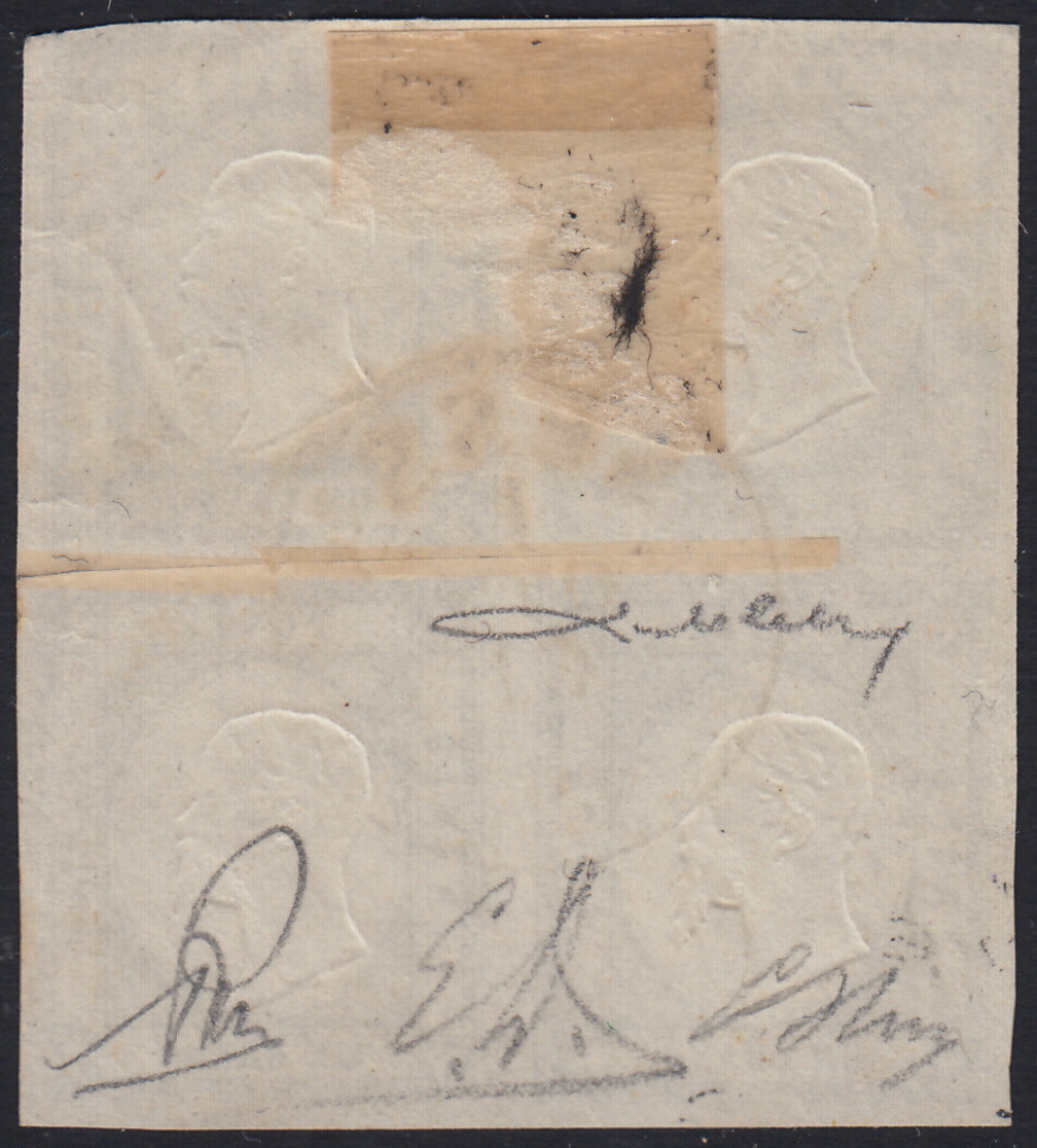 PN95 - 1861 - 50 grain gray block of four new copies with beautiful original rubber (24).