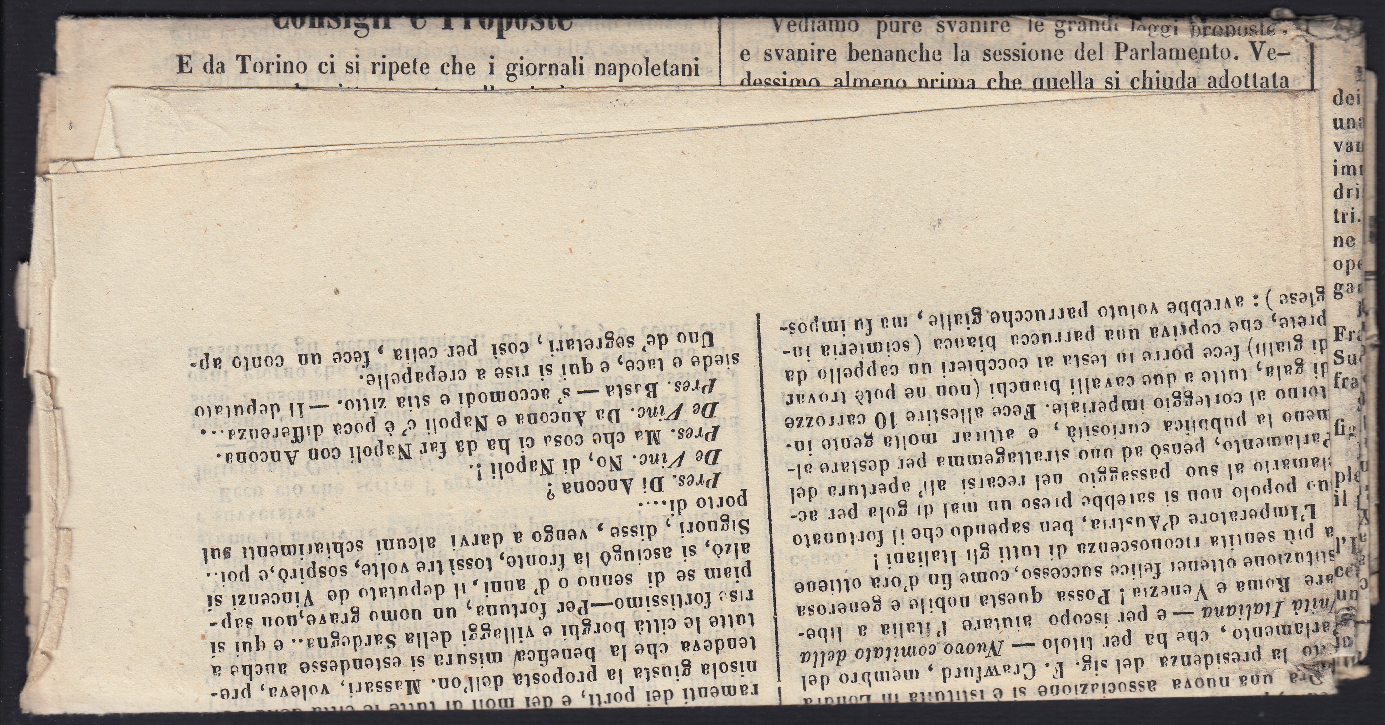 BO2512_28 - 1861 - Giornale "l'Omnibus" del 9/5/61 affrancato con 1/2 tornese verde (17)