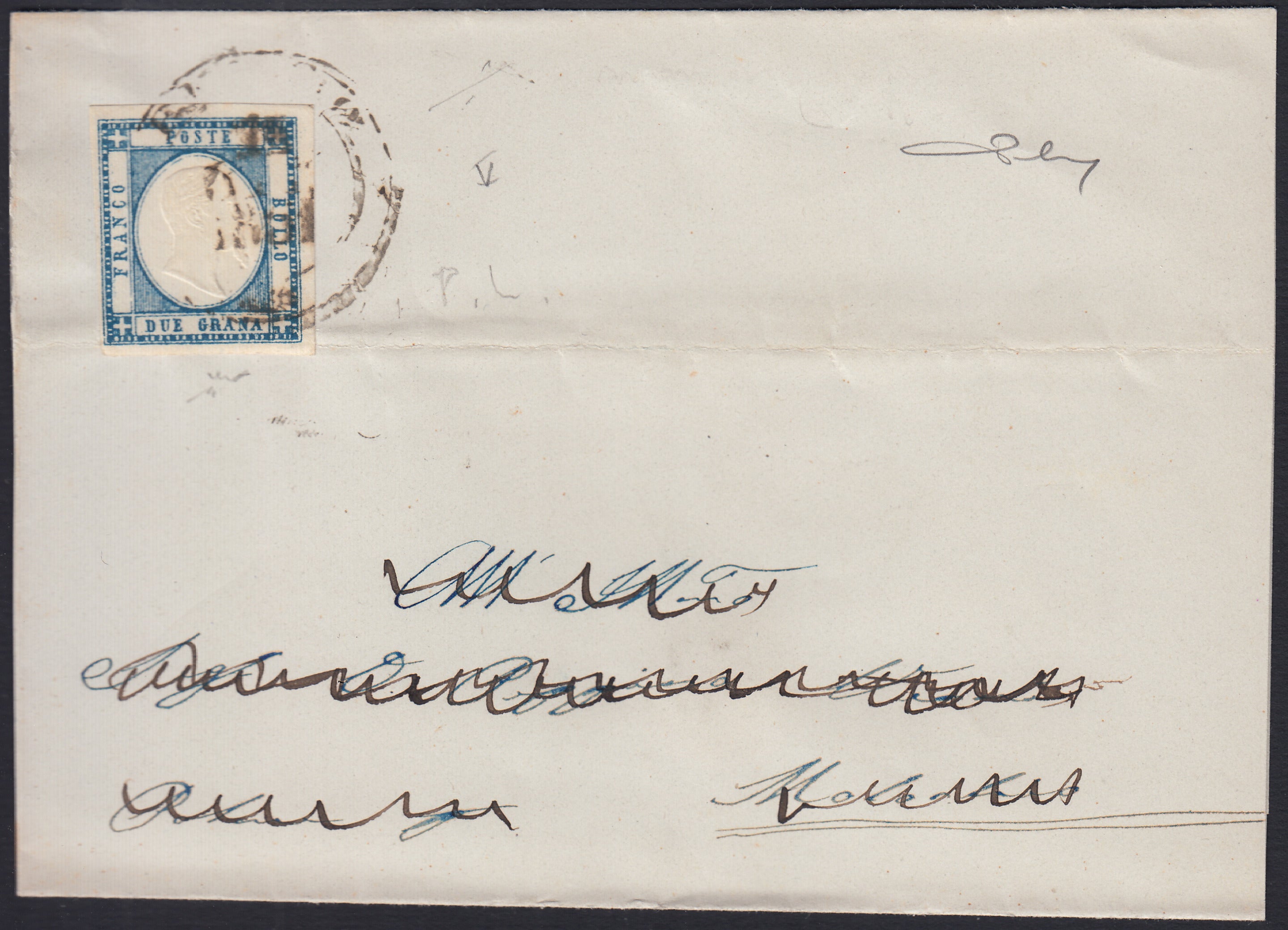 BO2512_35 - 1861 - Lettera spedita da Reggio per Palmi affrancata con gr. 2 azzurro (20)