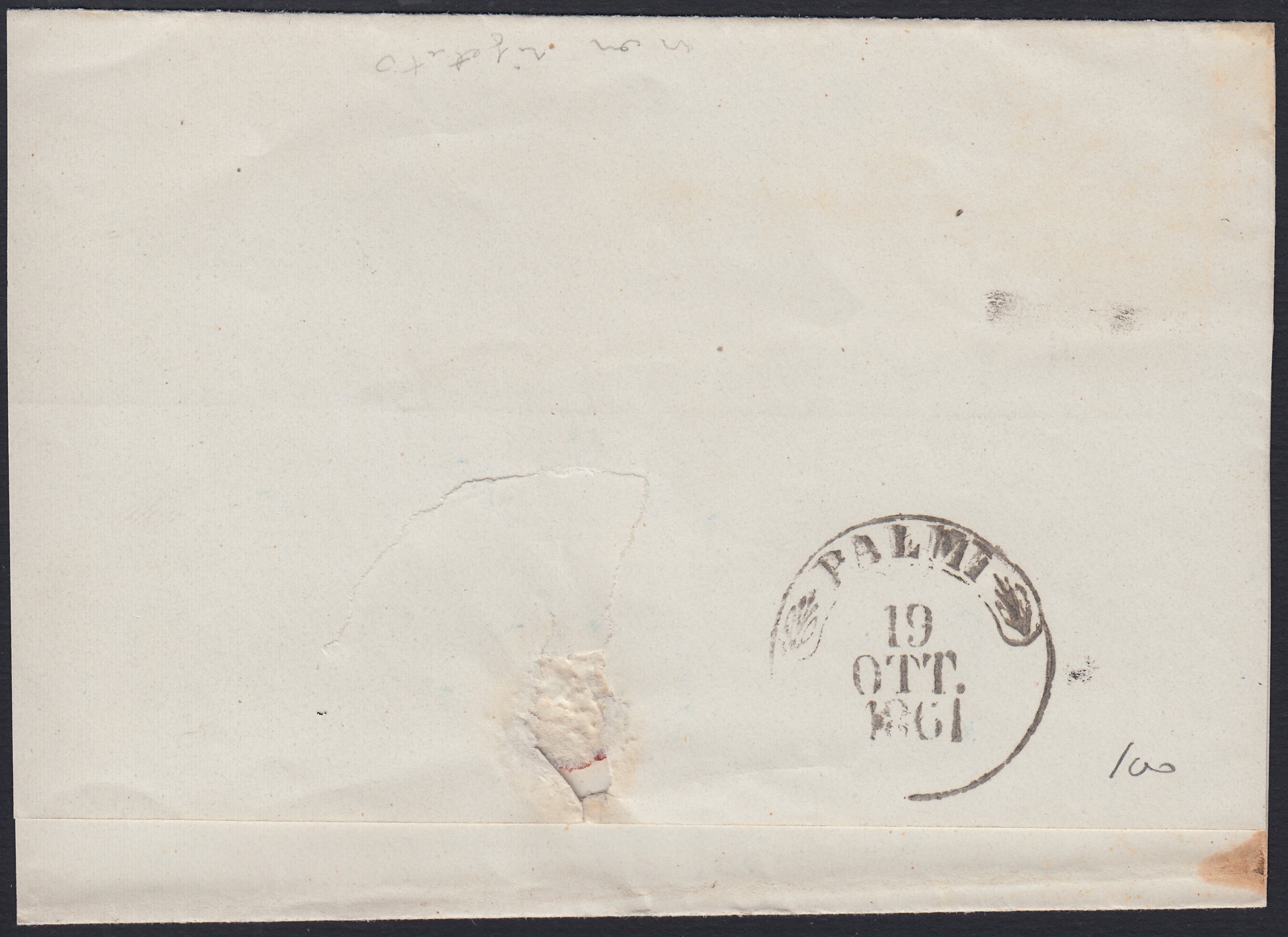 BO2512_35 - 1861 - Lettera spedita da Reggio per Palmi affrancata con gr. 2 azzurro (20)