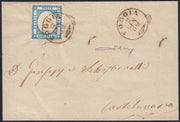 BO2512_42 - 1862 - Lettera spedita da Foggia per Castelnuovo 12/1/62 affrancata con gr. 2 azzurro chiaro (20)