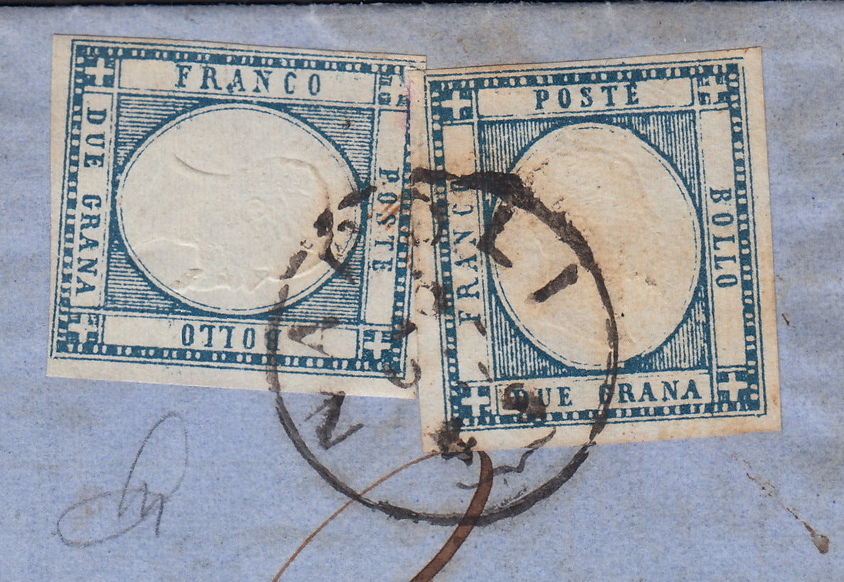 1861 - 1 black grain, copy with triple effigy, new with original rubber (19 AD). Cardillo certificate.