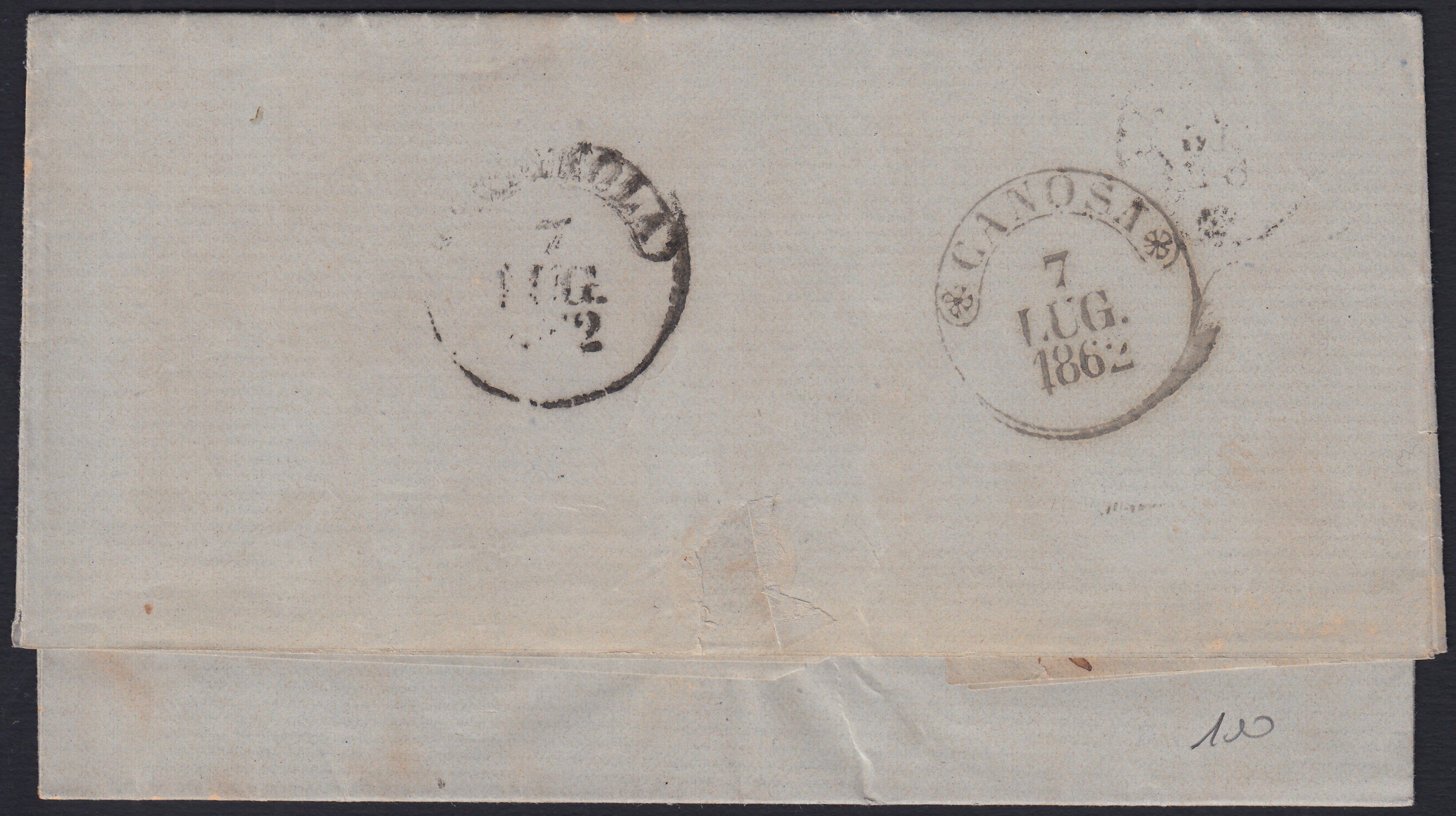 1861 - 1 black grain, copy with triple effigy, new with original rubber (19 AD). Cardillo certificate.