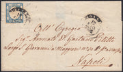 1861 - 1 black grain, copy with triple effigy, new with original rubber (19 AD). Cardillo certificate.