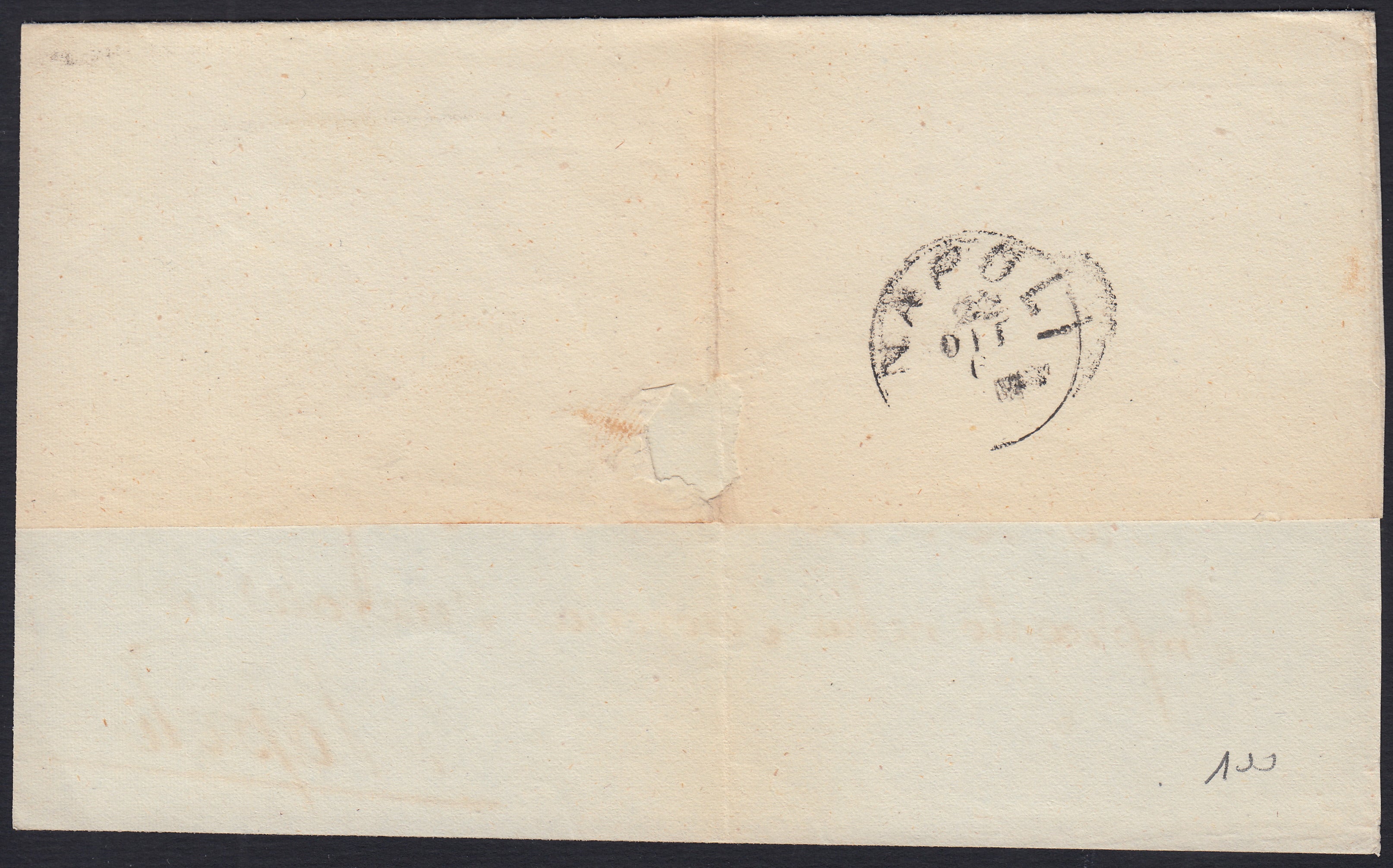 1861 - 1 black grain, copy with triple effigy, new with original rubber (19 AD). Cardillo certificate.