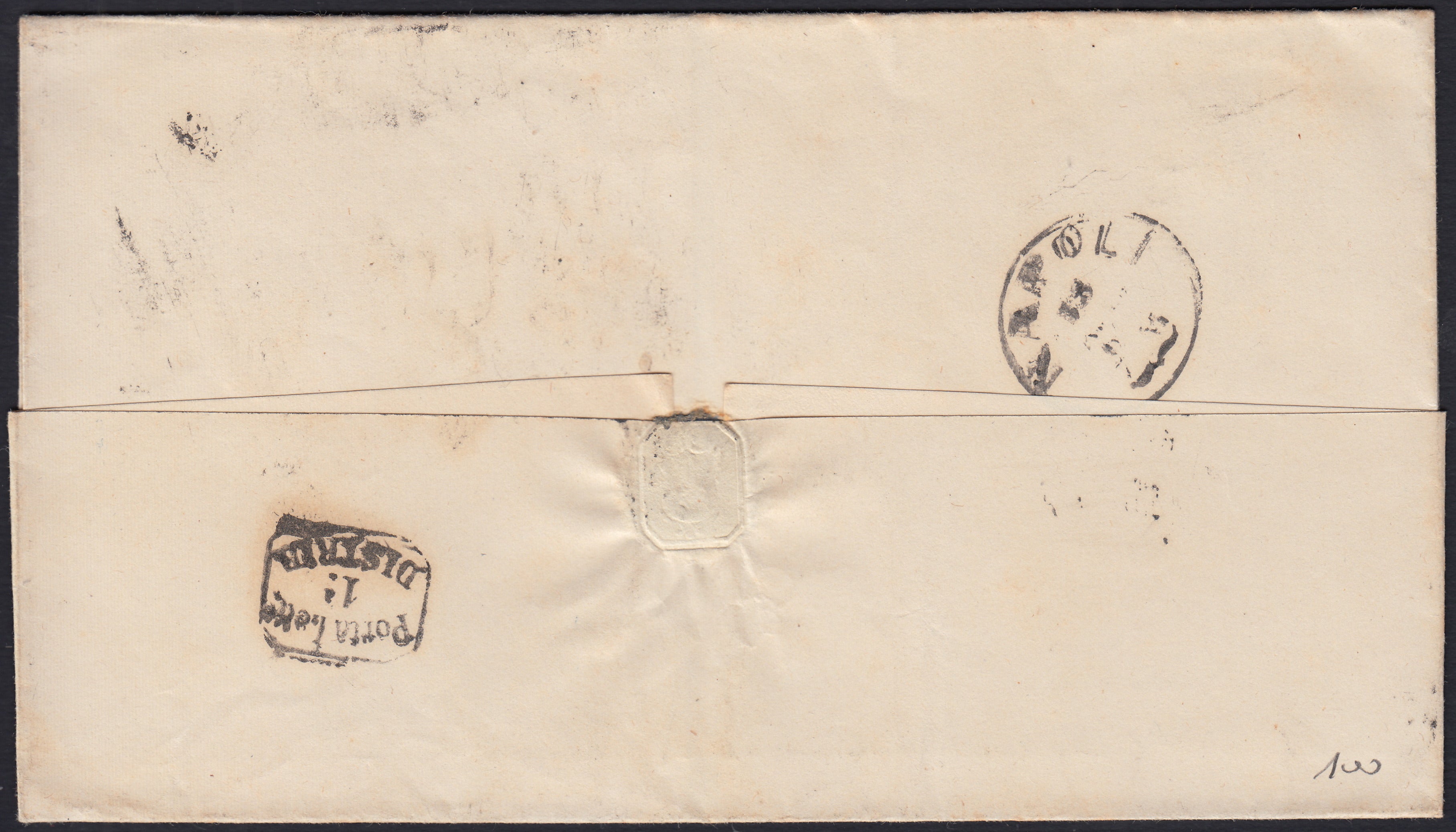 1861 - 1 black grain, copy with triple effigy, new with original rubber (19 AD). Cardillo certificate.