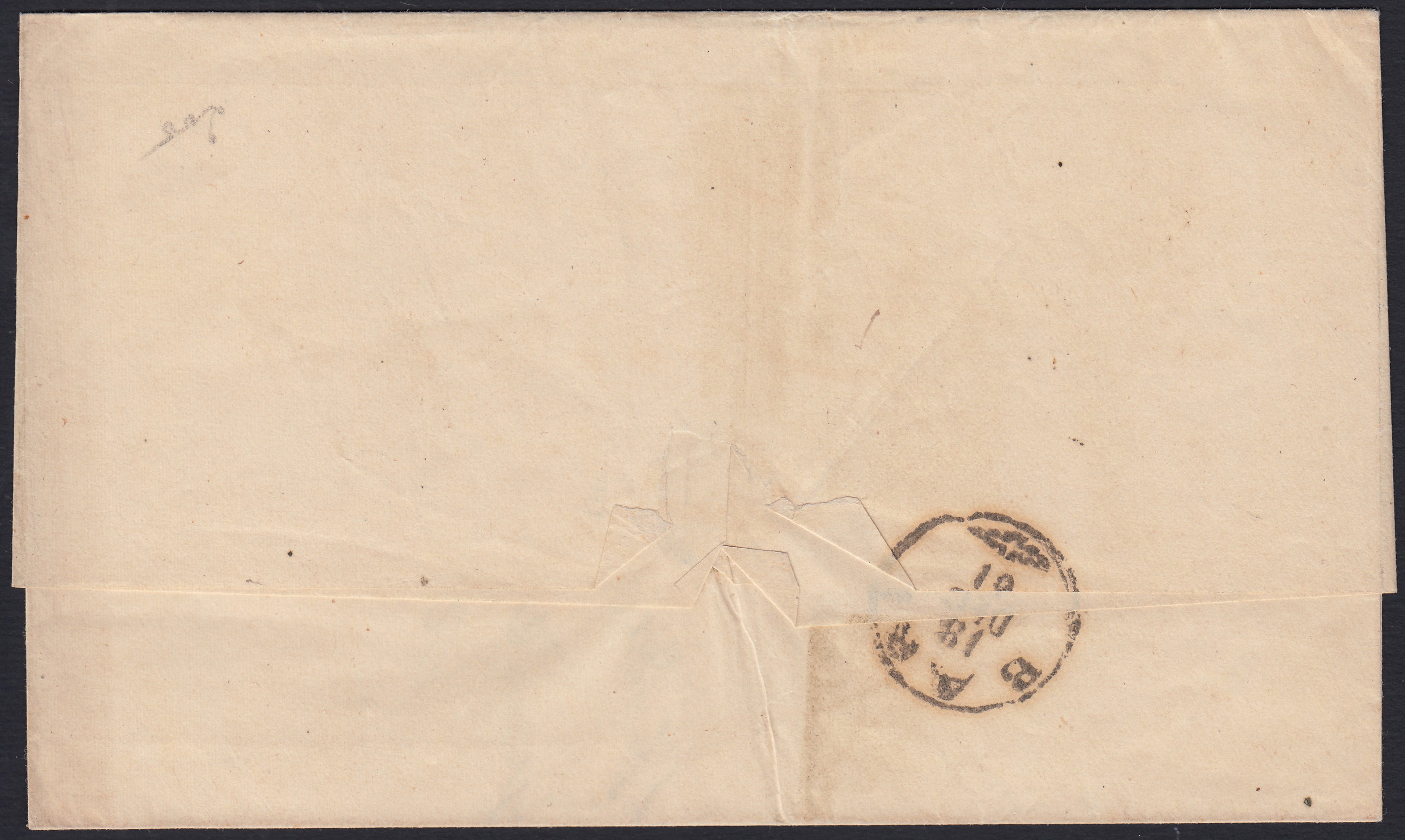 1861 - 1 black grain, copy with triple effigy, new with original rubber (19 AD). Cardillo certificate.