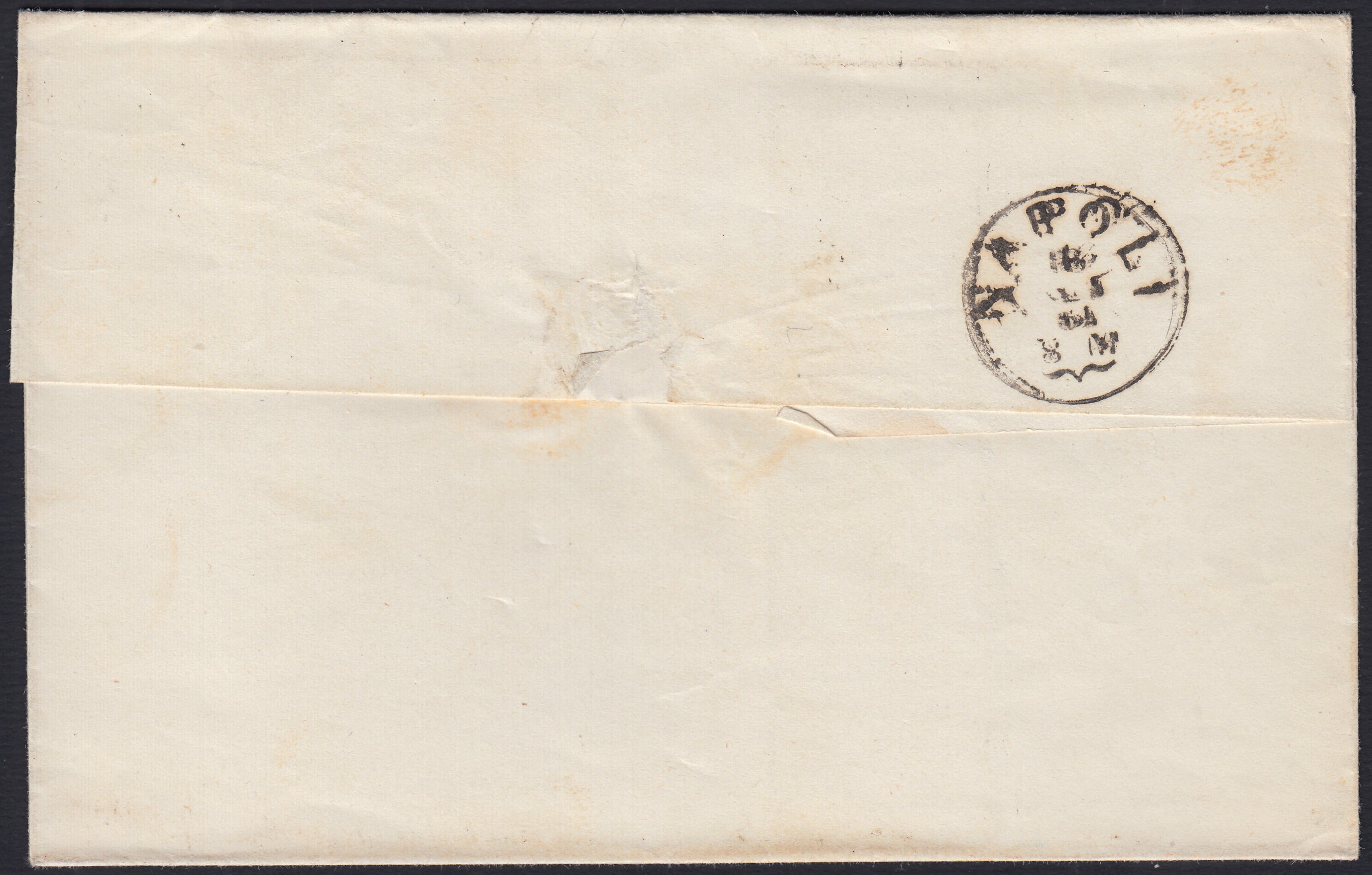 1861 - 1 black grain, copy with triple effigy, new with original rubber (19 AD). Cardillo certificate.