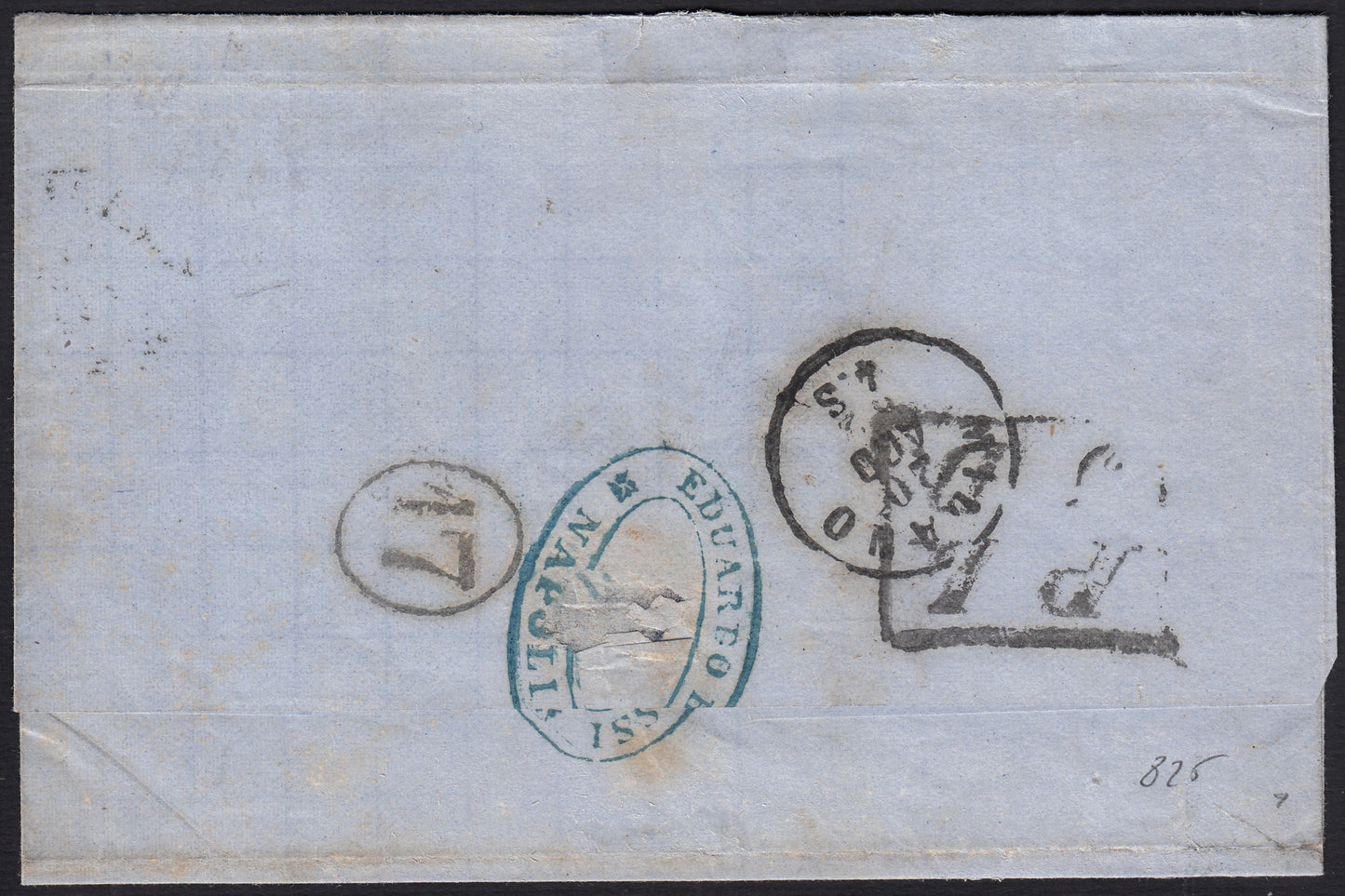 1861 - 1 black grain, copy with triple effigy, new with original rubber (19 AD). Cardillo certificate.