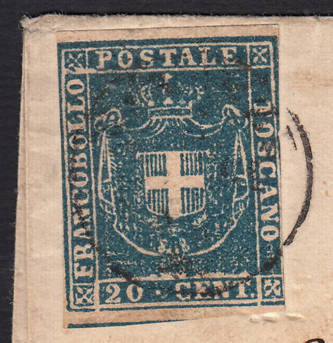 BO2515_14 - 1861 - Lettera spedita da Firenze per Milano 3/8/61 affrancata con c.20 azzurro (20)