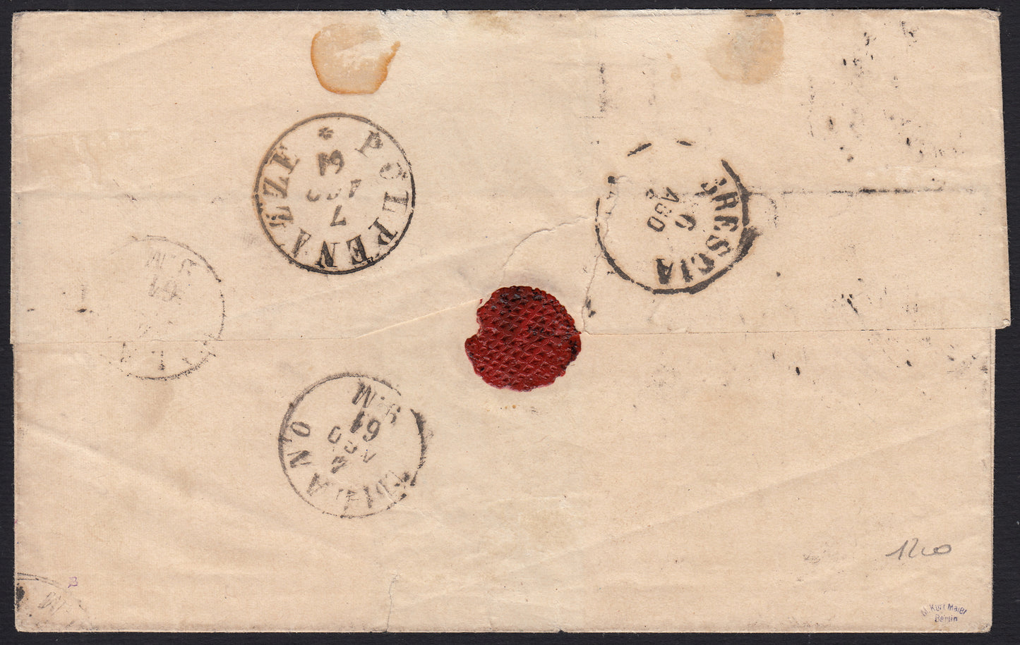 BO2515_14 - 1861 - Lettera spedita da Firenze per Milano 3/8/61 affrancata con c.20 azzurro (20)