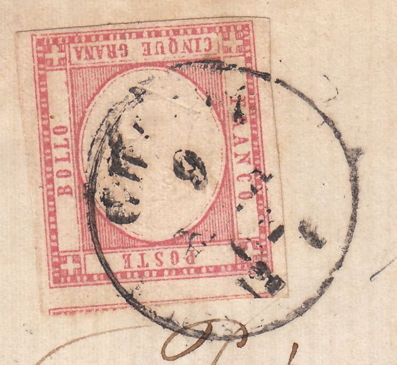 1861 - 1 black grain, copy with triple effigy, new with original rubber (19 AD). Cardillo certificate.