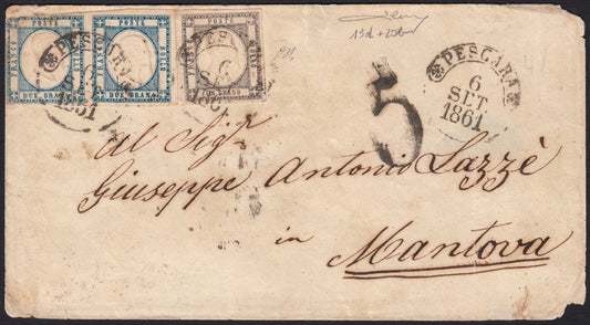 1861 - 1 black grain, copy with triple effigy, new with original rubber (19 AD). Cardillo certificate.