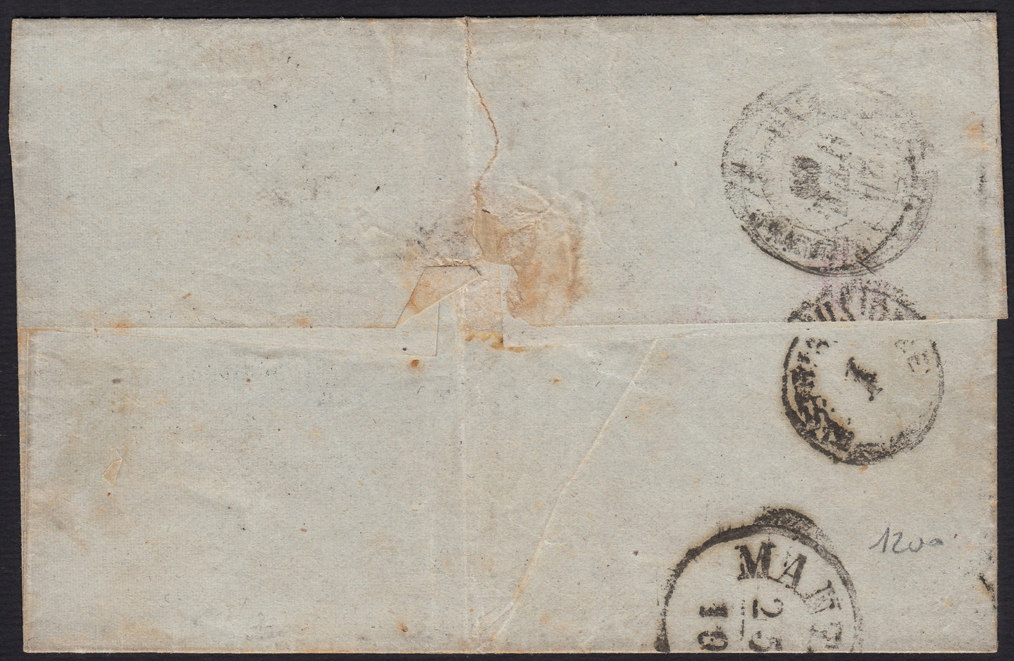 BO2515_6 - 1860 - Lettera spedita da Firenze per Mantova 22/10/60 affrancata con c.20 azzurro (20)