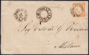 BO2515_8 - 1861 -  Lettera spedita da Napoli per Milano 9/11/61 affrancata con 10 grana arancio (22)