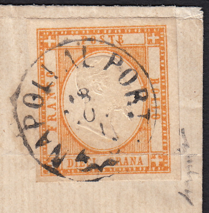 1861 - 1 black grain, copy with triple effigy, new with original rubber (19 AD). Cardillo certificate.