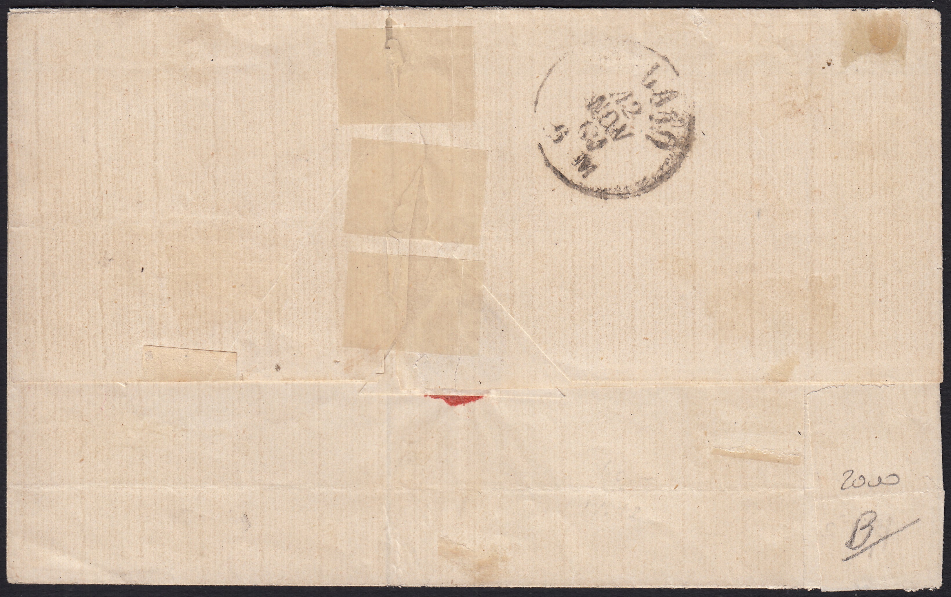 BO2515_8 - 1861 -  Lettera spedita da Napoli per Milano 9/11/61 affrancata con 10 grana arancio (22)