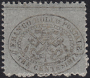 BO254_21 - 1868 - Pontificio III emissione c. 3 grigio nuovo con gomma (24)